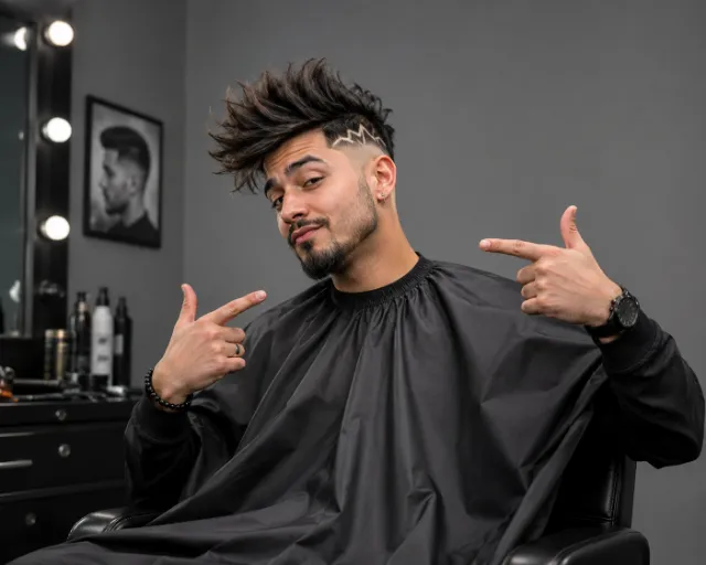 Example WhatsApp review request from a salon to a client, followed by the client's 5-star Google review